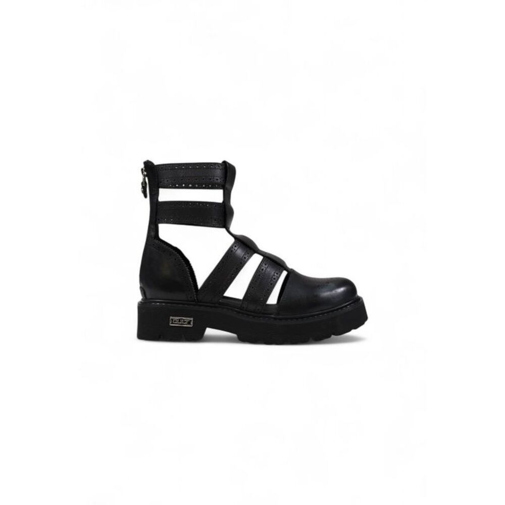 Cult Black Leather Women's Sandals